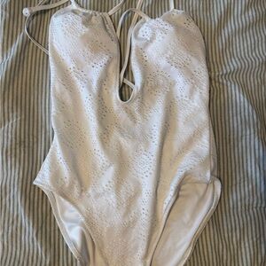 Aerie White One-Piece Swimsuit